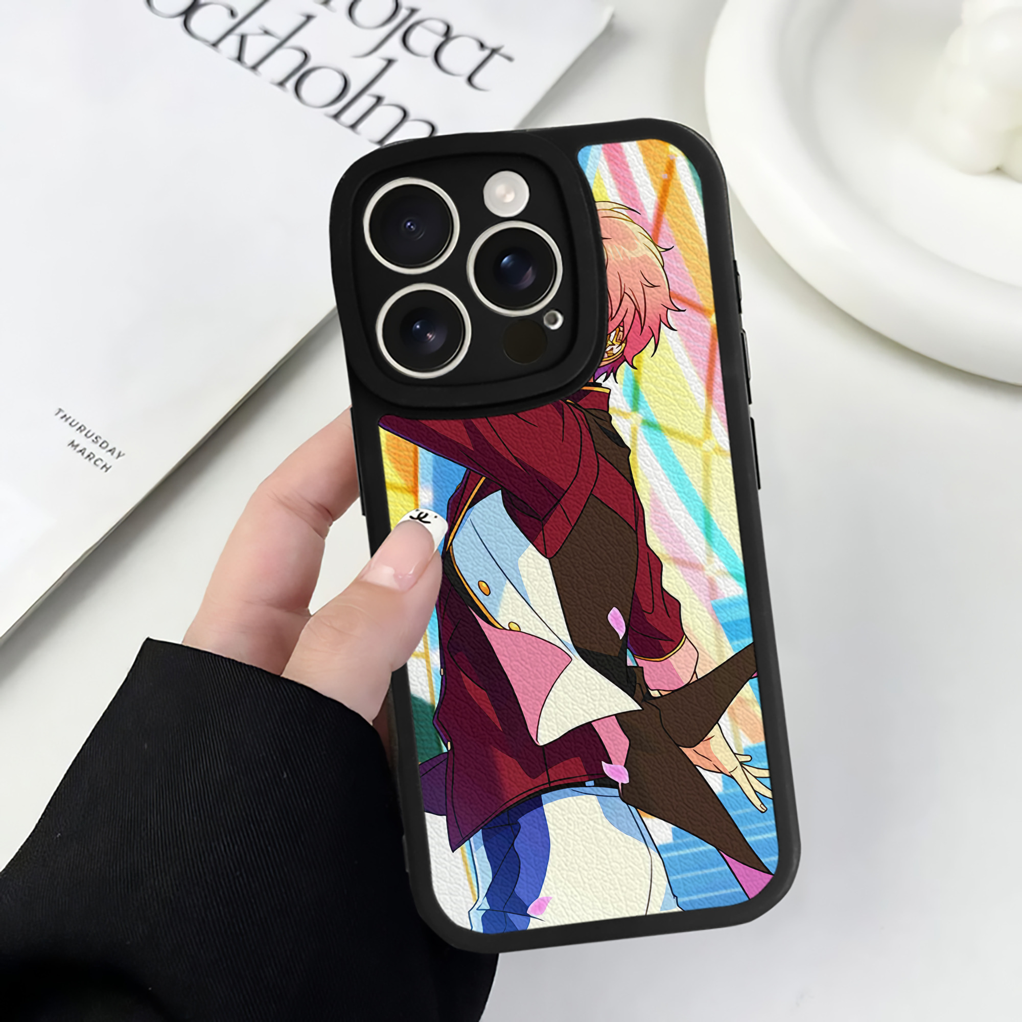 （画像用） あんさんぶるスターズ! Ensemble Stars 【iPhone 16シリーズ対応】シリコンスマホケース（レザー調） 材質：シリコン